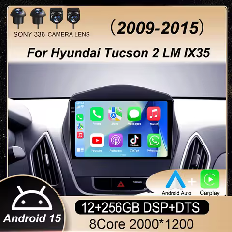 Android15 Carplay WIFI+4G For Hyundai Tucson 2 LM IX35 2009 2010 2011 2012 2013 2014 2015 Car Radio 