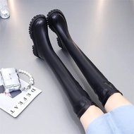 Women's Boots Women's Over-the-Knee Boots Flat Women's Boots All-Match High Boots Thin Leather Boots