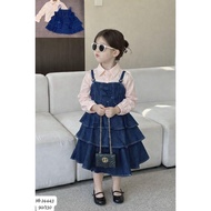 YK-19 Girls' Jeans Dress Set Ages 2-6 Years