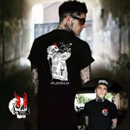 PLAYHOLD Fireskull Black Original Hype Beast Short Sleeve Distro T-Shirt for Men and Women - Sanmori
