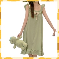 Pyjamas Women Cotton Sexy Pajamas Padded Sling Nightshirt M-XL