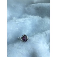 Vintage Amethyst 925 Adjustable Ring