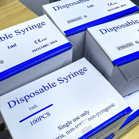 29G 30G 31G Needle 100pcs 0.3ml 0.5ml 1ml/cc Disposable Sterile Orange Insulin Syringe Individually 