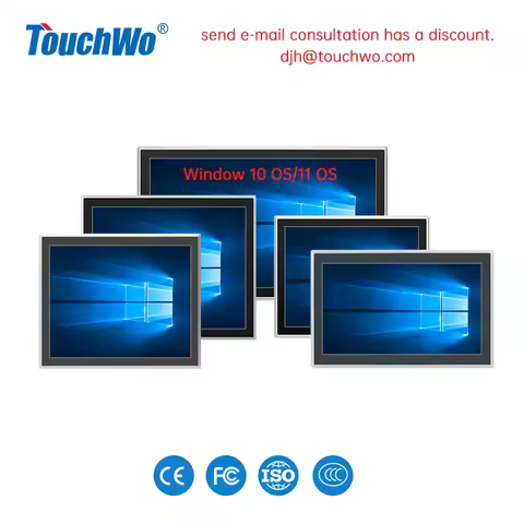 15-23.8 Inch Industrial Touch Screen Panel Pc Aluminum Case Embedded Front Ip65 All In One Industria