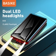 Powerbank 10000mah BASIKE asli Dual input output Dengan Dengan lampu LED ganda