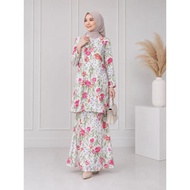 Baju Kurung Floral Kecil Design Satu Set Ready Stock Clothing-20235  MY