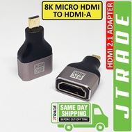 Micro HDMI 2.1 Adapter Converter Male Female 8K 60Hz 4K 144hz JTRADE
