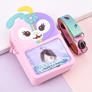 Tas Selempang Anak Perempuan Karakter Jelly Rubber Silikon Motif stela you gliter dan melodi glitter