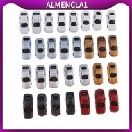 [Almencla1] 1:200 Scale Gauge Z Painted Plastic Model Car for Building Train Layout, Pack of