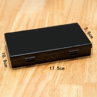 PP Small Black Plastic Storage Empty Box Transparent Covered Cotton Swab Storage Box Black Light-Pro