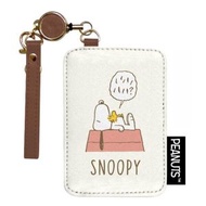日本Snoopy Woodstock 伸縮掛繩 證件套 八達通套 卡片套 (Red House) 平行進口