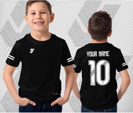 2025 Boy T-shirt Budak Custom Name Double Line Free Custom Name Number Kids Boy T-shirt