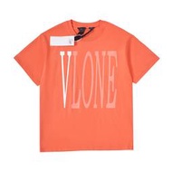 【高端現貨】美潮VLONE Fast邁阿密限定王一博同款橘色大V男女高街寬松短袖T恤