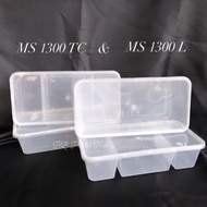 🔥MS Container MS1300L & MS1300TC with Lids♻️ Microwavable Container‼️ Meal Plastic Container🍱