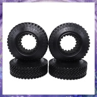 [Y W Z H] 4Pcs RC 1:10 Crawler Beadlock Wheels Tire 1.9 Inch Rubber Wheel Tire 98mm Tyre for RC Car 