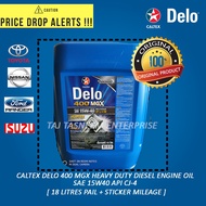 CALTEX DELO 400 MGX 15W40 CJ4 18L 100% ORIGINAL 100% MONEYBACK GUARANTEED