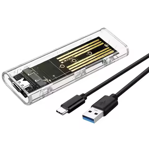 Enclosure Adapter Mobile Hard Disk Case Clear USB Type C 10Gbps External Enclosure For Laptop Hard D