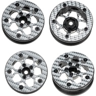 1.6" (40.6mm) Super Wheels, Carbon fibre Beadlock Wheel fit for SCX24 TRX4M FCX24 FCX24M CR18P 1/24 