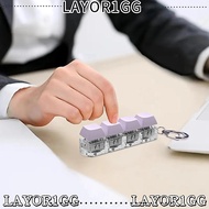 LAYOR1GG Keyboard Fidget Toys, Diy Keycaps Toy Finger Button 4-button Shaft Tester, Funny Stress Rel
