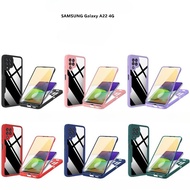 Compatible For Samsung Galaxy A22 4G A22 5G A22S 5G M22 4G M32 4G Cover 360 Degrees Double-sided Ful