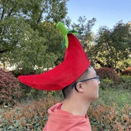 Party Hat Prom Headdress Vegetable Fruit Hat Entertainment Funny Hat Red Pepper Hat Hair Accessories