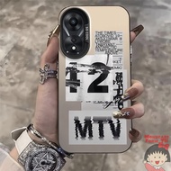 Fast ️Case OPPO A38 4G A18 A60 A58 A79 5G Reno 12F&For Iphone Case Creative Number&Lett Imd Matte Pr