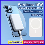 Magnetic Wireless 15W Power Bank Battery Pack Powerbank Portable Charger 5000mAh for Android iPhone 14/13/12pro max mini 20W External Battery