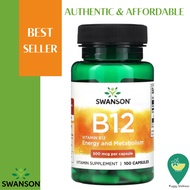 Swanson Premium- Vitamin B12 Cyanocobalamin 500 mcg 100 caps Expiry: 09/2026