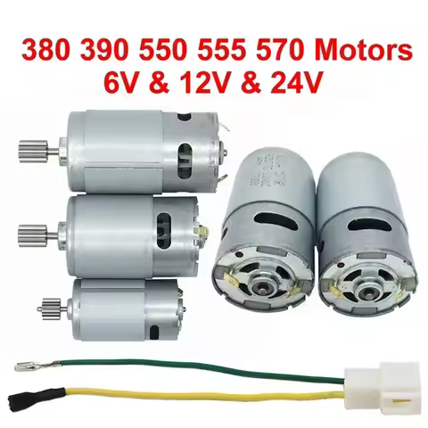 Electric Drill DC Motors For Kids Electric Car 550 RS390 RS380 12V 6V DL555 24V 10 Teeth High-power 