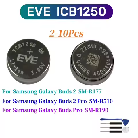 2-10Pcs/Lot ICB1250 Battery For Samsung Galaxy Buds Pro SM-R190 / Buds 2 SM-R177 / Buds 2 Pro SM-R51