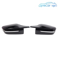 อุปกรณ์เสริมรถยนต์อะไหล่กรอบหุ้มกระจกสีดำสว่าง1คู่สำหรับ BMW 3 4 8ชุด G20 G22 G23 G15