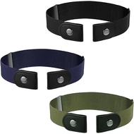 Tali Pinggang Elastik Tanpa Gesper, 3PCS Tali Pinggang Elastik Boleh Laras Tanpa Gesper/Tali Pinggan