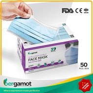 B0501 Bergamot 3-Ply Surgical Face Mask Earloop Disposable Mask (Blue) 50pcs