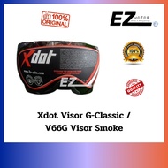 Xdot Visor G-Classic / V66G Visor Smoke ,Side Screw Cover Helmet Tutup Visor