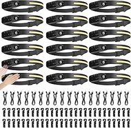 18 Pack Rechargeable Headlamp, 230° Wide Beam Motion Sensor, USB-C Fast Charge, 5 Modes, IPX7 Waterp