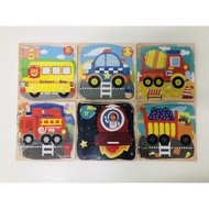 SG Stock🇸🇬 7 Sets Transport Wooden Jigsaw Puzzle | Transport Puzzle  | Children’s Day Gift | Birthday Gift l Educational