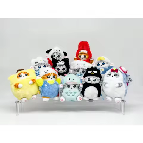 Sanrio Characters Bag Stuffed Plush Pendants Cat Cosplay Keychains Kuromi Cinnamoroll Collect Decora