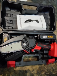 188VF 4" Coreless Mini Chainsaw Electric 2 Baterry set WITH Plastic Case