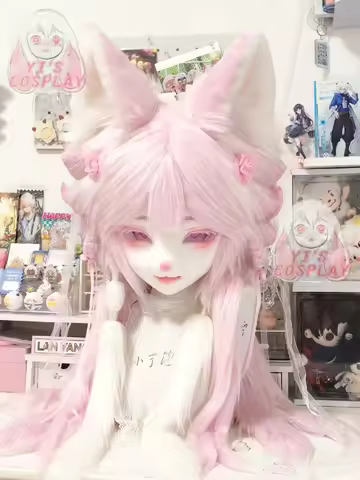 Yis cosplay Custom Furry head Kigurumi Head Cosplay Kemono Fursuit Handmade Headsets Beast Customize