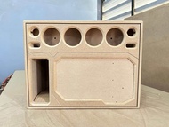 ตู้แบนพาส10นิ้วกระแทกข้าง(ลมหลังดอก)กลาง4นิ้ว"แหลม3นิ้ว"ห้องซับแยก ไม้MDF15มิล สเปคแม่เหล็ก2ก้อนโครง