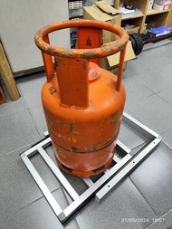 【HEAVY DUTY】 Aluminium Kitchen Cabinet Gas Tank Trolley / Gas Tank Storage Plate