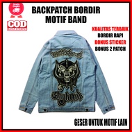 Patch Besar Punggung Motif Band Emblem Bordir Band Backpatch Band Rolling Stone Motorhead Antrax Ser