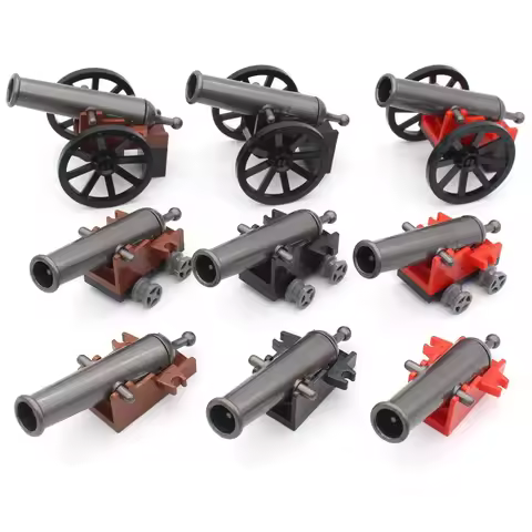 Napoleonic Wars Military Navy Caribbean Pirate Ship Artillery Weapon Army Mini Action Figures Access