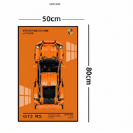 Lego Compatible Porsche 911 GT3 RS Display Frame