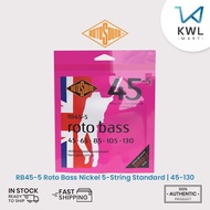 Rotosound RB45-5 Roto Bass Nickel 5-String Standard Bass Guitar String 45-130