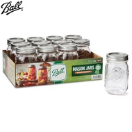 Ball 1 Pint (473ml) Regular Mouth Mason Jar Case Set of 12