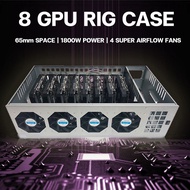 [ประกัน 2ด.] 8 GPU Mining Rig เครื่องขุด เคสเครื่องขุด การ์ดจอ 8 ใบ แท่นขุดเหมือง Etherum Bitcoin  + 1800W 2600W Power Supply