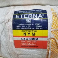 Eterna Kabel listrik kawat NYM 4 x 4 / 4x4 mm 100 m rol