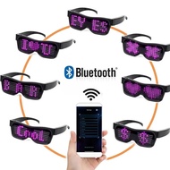 Bluetooth APP Control LED Glasses for Flashing -Display Messages, Animation,  DJ Holiday Party Birth
