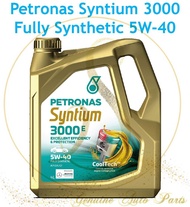 (100% ORIGINAL)Petronas Syntium 3000 E 5W40 SN/CF Fully Synthetic Engine Oil 4L 10000KM 5W-40